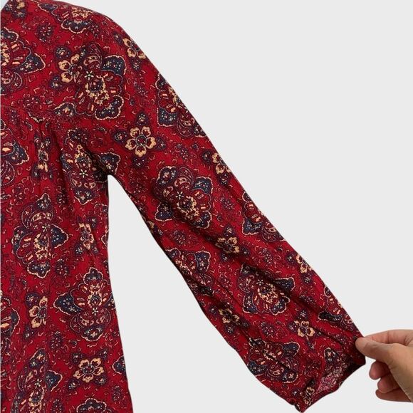 American Eagle Floral Babydoll Mini Dress Women's Sz XXS Boho Festival Coachella - Picture 7 of 16